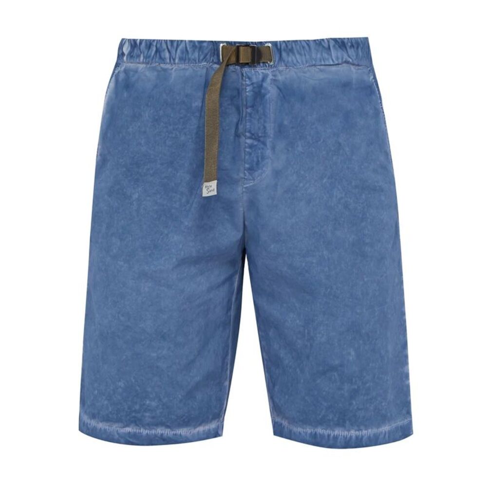 White Sand Mens Drawstring Waist Cotton Shorts 32 Blue Made In Italy - NWT $190